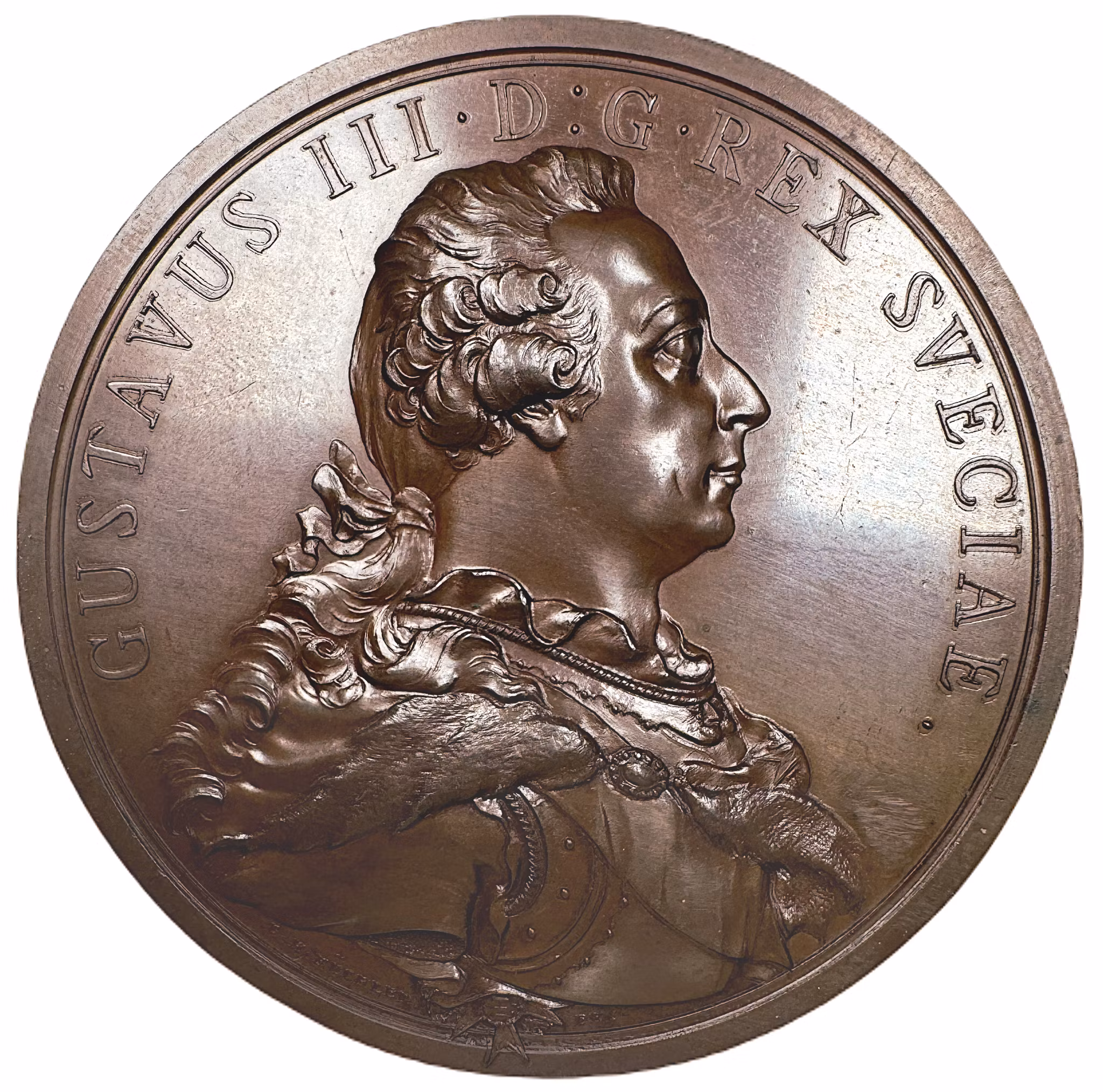 Konungens död i Stockholm den 29 mars och begravning i Riddarholmskyrkan den 14 maj 1792 av Conrad Heinrich Küchler