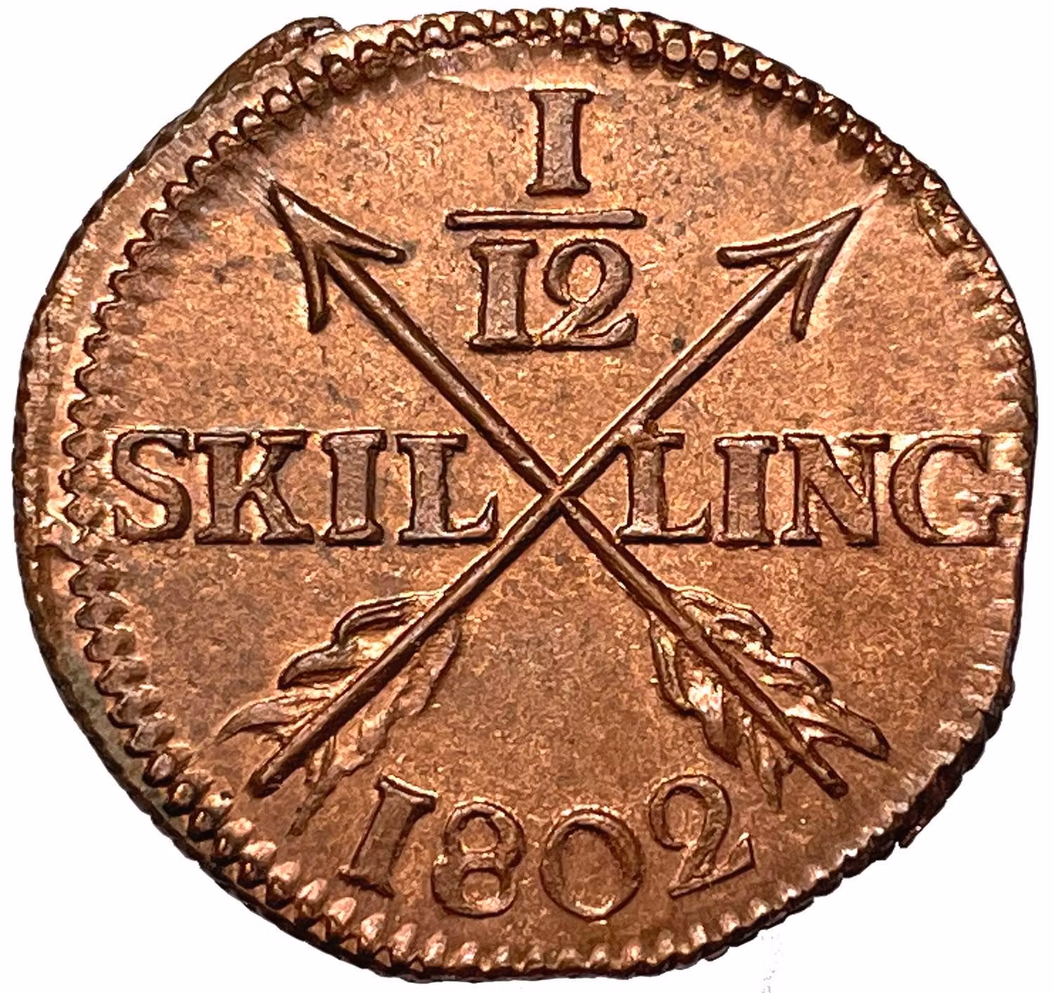 Gustav IV Adolf - 1/12 Skilling 1802 - Ocirkulerat toppexemplar