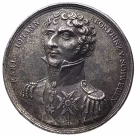 Karl Johan som kronprins av Detler - Extremt sällsynt - Enda noterade exemplaret