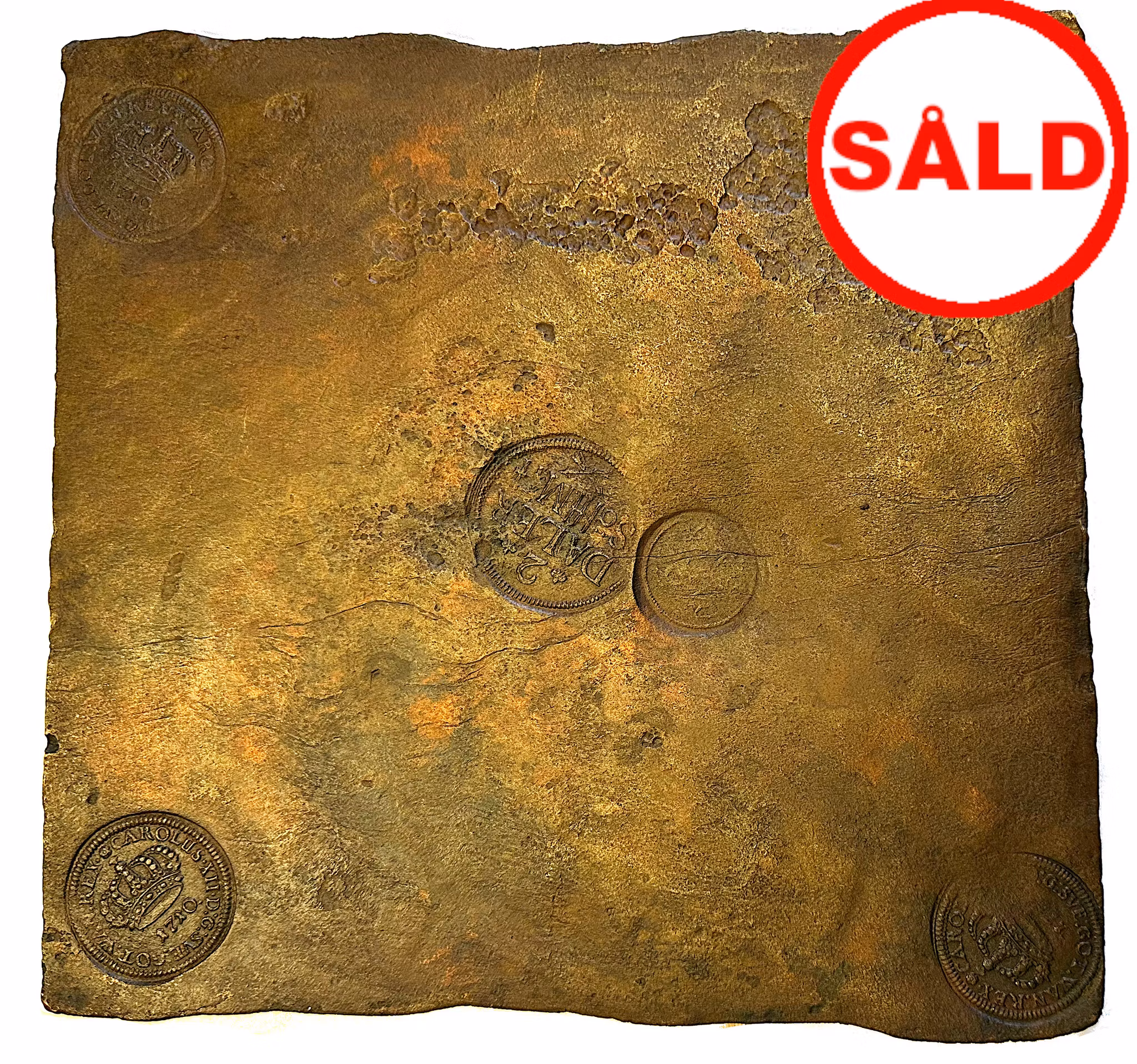 Karl XII - 2 daler SM 1710. Värdehöjd 1718 från 2 till 3 daler - Ett extremt sällsynt plåtmynt - RRR - 3 kända i privat ägo