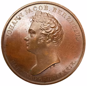 Jöns Jacob Berzelius (1779-1848) - Kemins fader - graverad av Carl Magnus Mellgren 1834