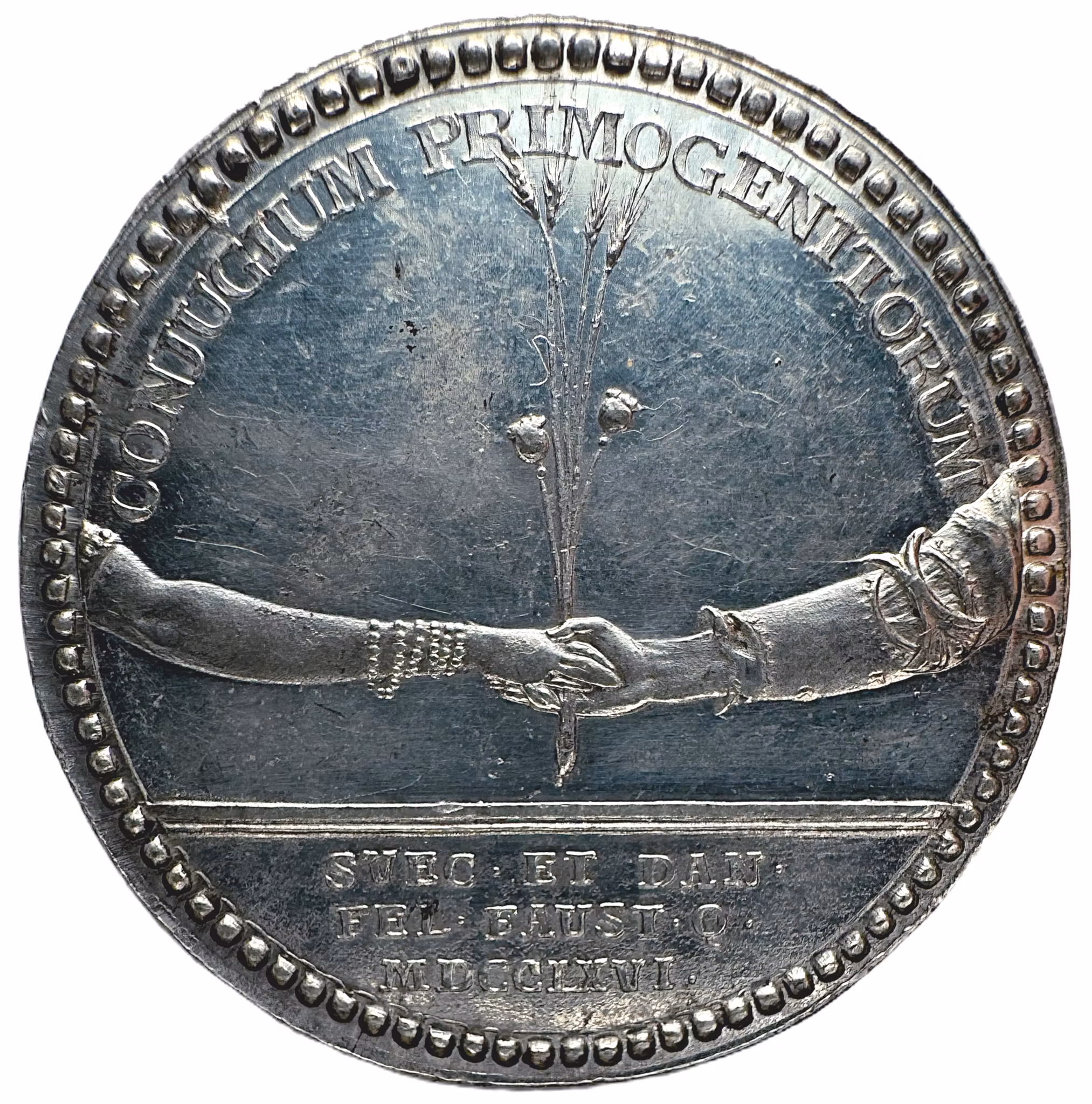 Adolf Fredrik - Kronprins Gustavs (III) giftermål med Sophia Magdalena av Danmark den 4 november 1766 - Extemt sällsynt RRR