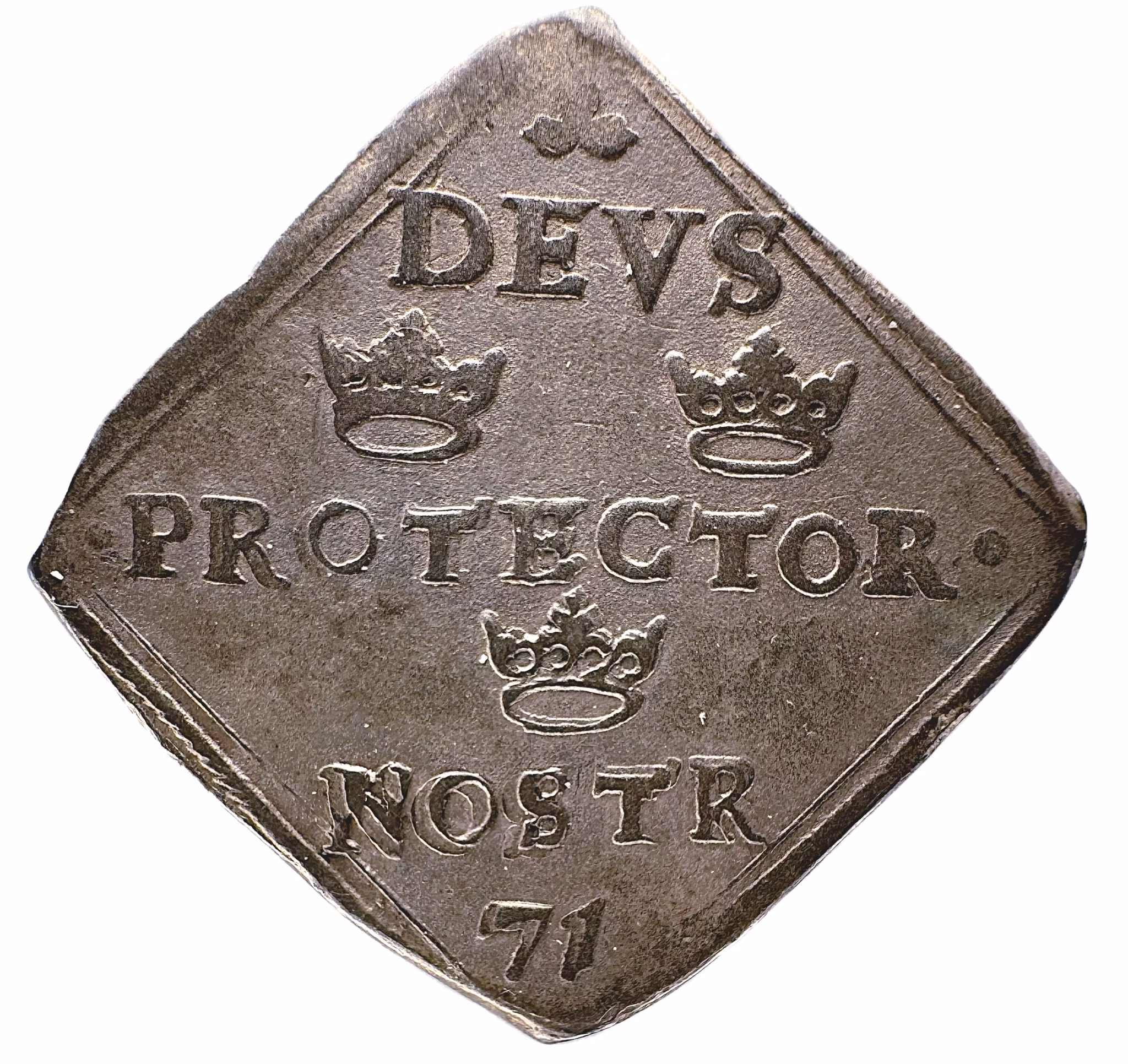 Johan III - 4 Mark klipping 1571 med härlig stuns