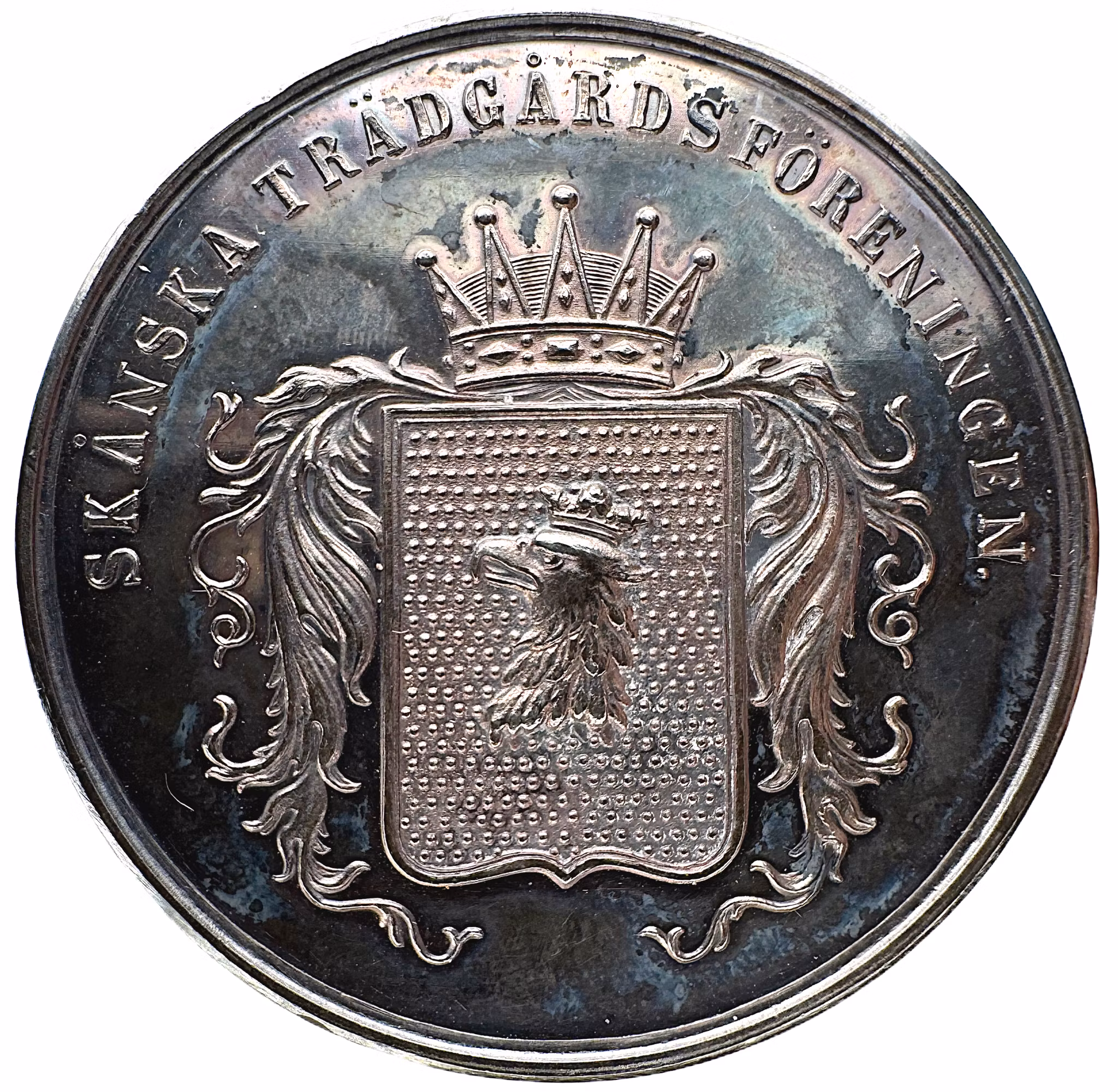 Oskar II - Belöningsmedalj - Skånska trädgårdsföreningen - Vackert exemplar med underbar lyster - tilldelad U. Lindström