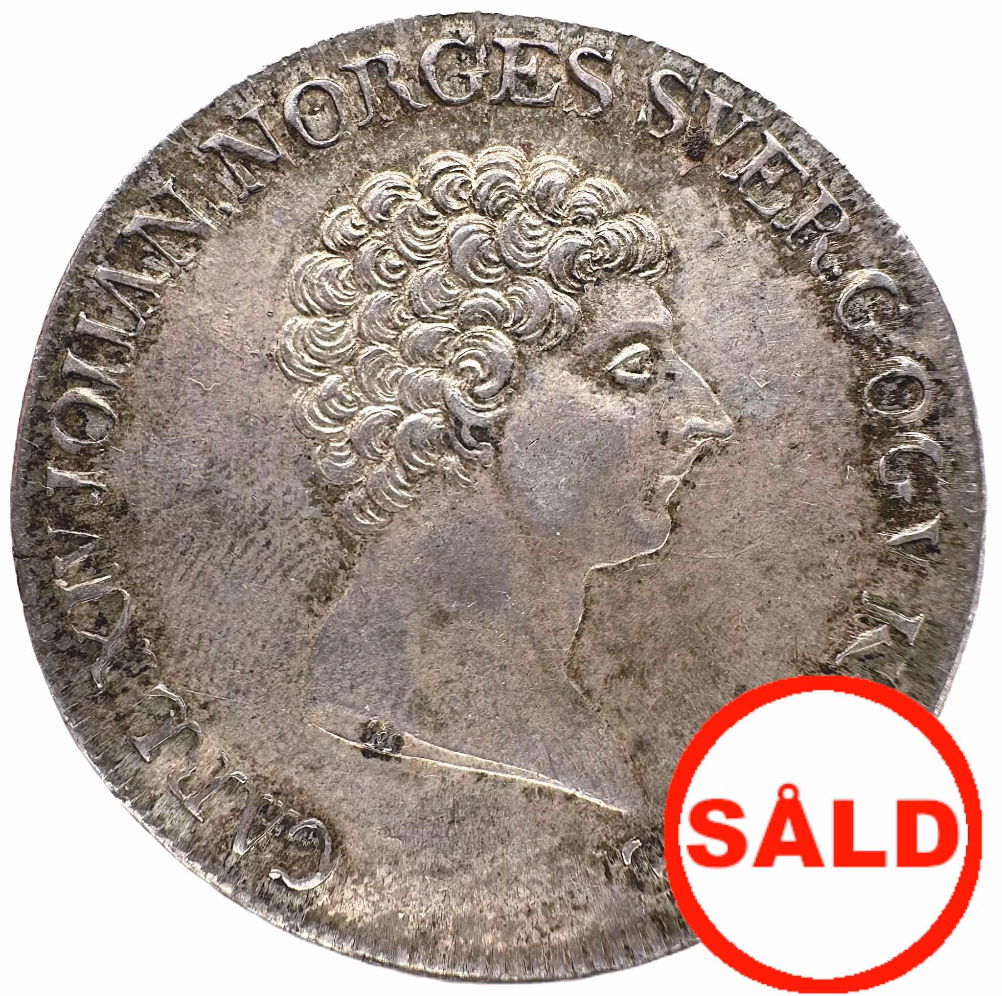 Norge - Karl XIV Johan - Speciedaler 1821 - Mycket vackert exemplar - Sällsynt variant