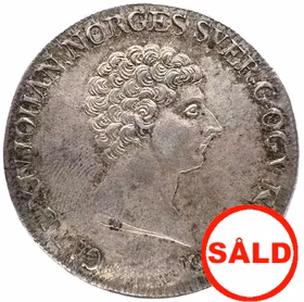 Norge - Karl XIV Johan - Speciedaler 1821 - Mycket vackert exemplar - Sällsynt variant