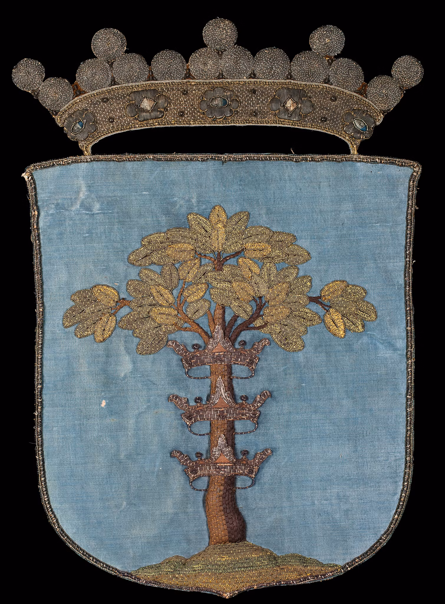 Gustav V - Belöningsmedalj för Blekinge läns kungliga hushållningssällskap av Adolf Lindberg, utdelad 1929 - Vackert motiv