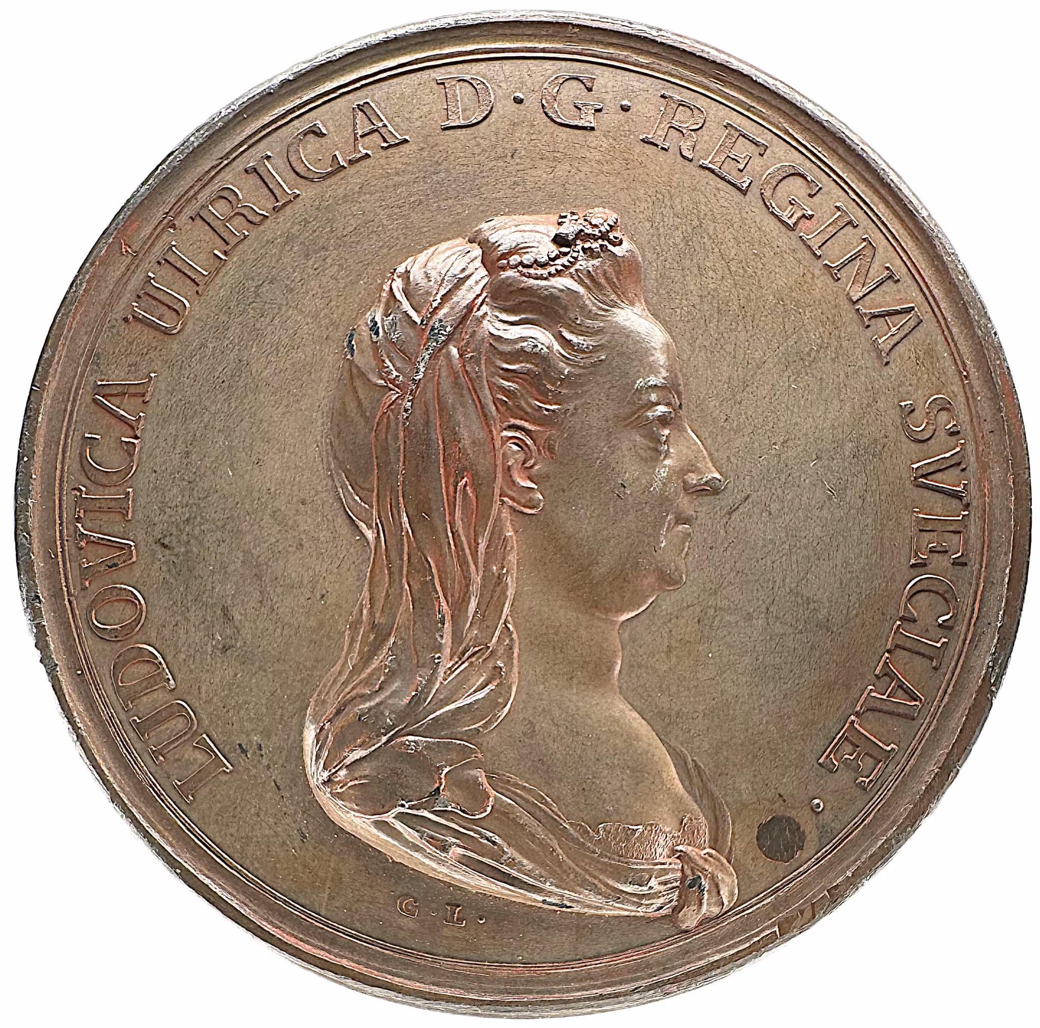 Drottning Lovisa Ulrikas död på Svartsjö slott den 16 juli och begravning i Riddarholmskyrkan den 31 samma månad 1782 av Gustaf Ljungberg - Praktfull - Vacker - Sällsynt - 2 exemplar noterade