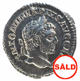 Caracalla 198-217 e.Kr. - Denar - Underbart skarpt porträtt – Tyrannen och hans gudomliga propaganda