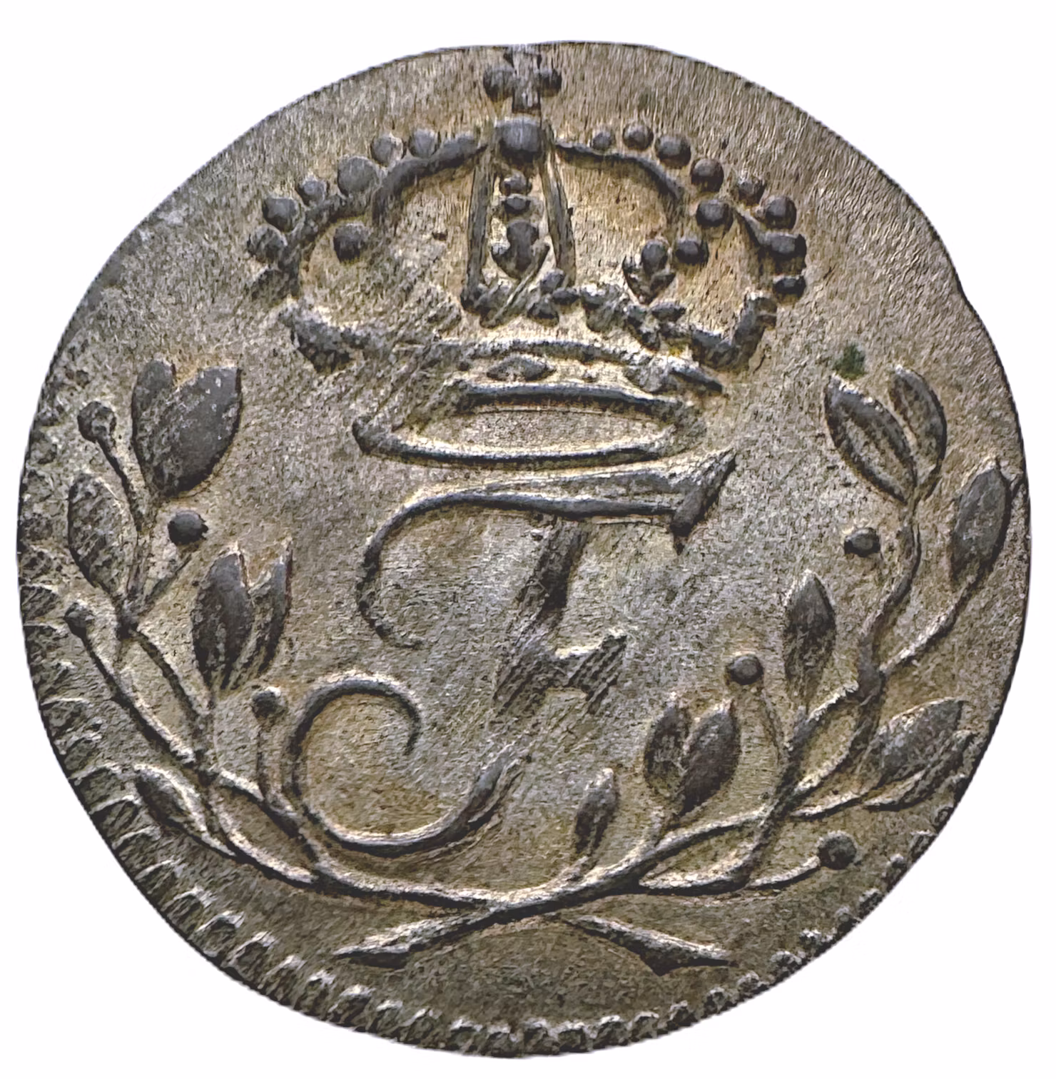 Frederik I - 1 Öre 1723 GZ med kungakkrona B1 - Rent årtal - Vackert exemplar