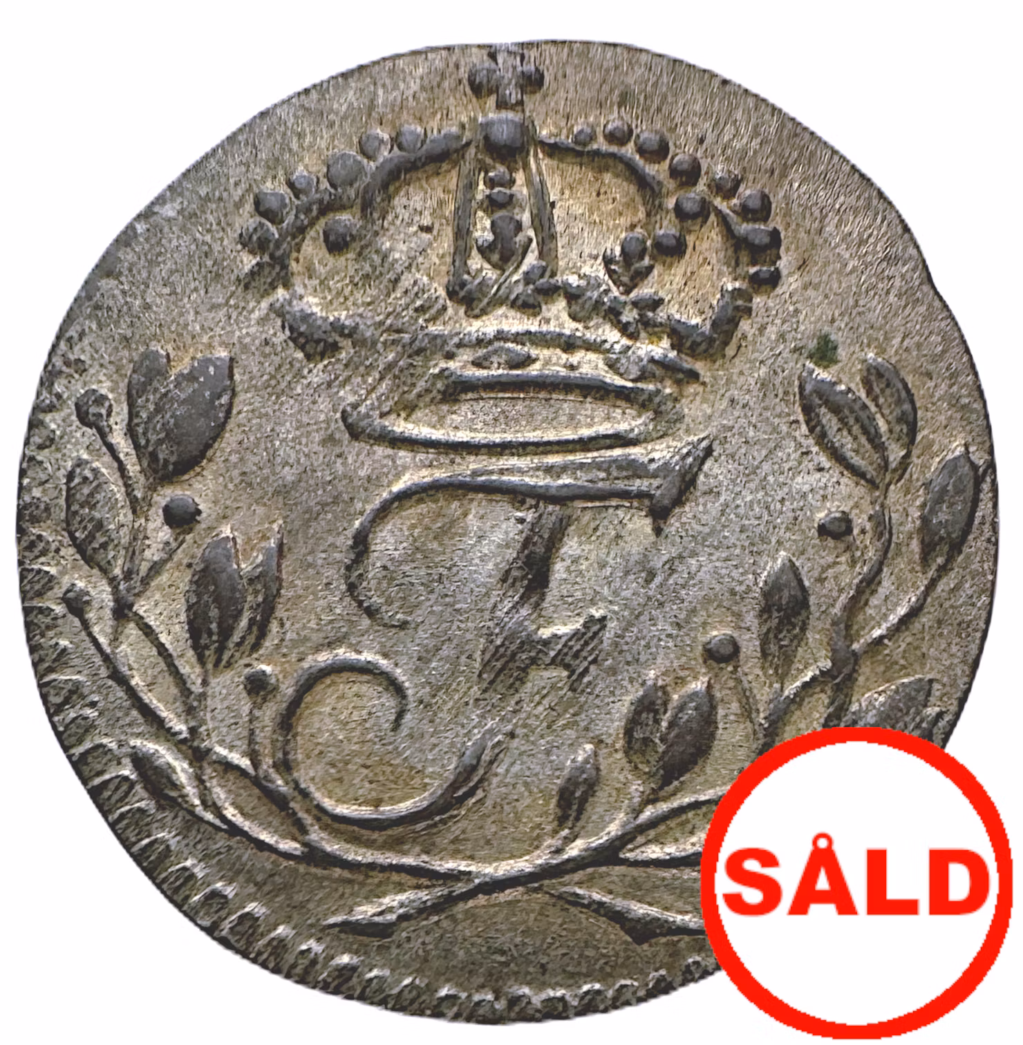 Frederik I - 1 Öre 1723 GZ med kungakkrona B1 - Rent årtal - Vackert exemplar