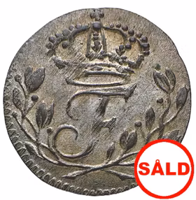 Frederik I - 1 Öre 1723 GZ med kungakkrona B1 - Rent årtal - Vackert exemplar