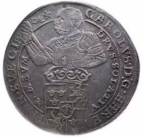 Karl (IX) - Som riksföreståndare 1598-1604 - Daler 1603 - Osedvanligt skarpt och väl utpräglat exemplar - Certifierat av NGC - VF35