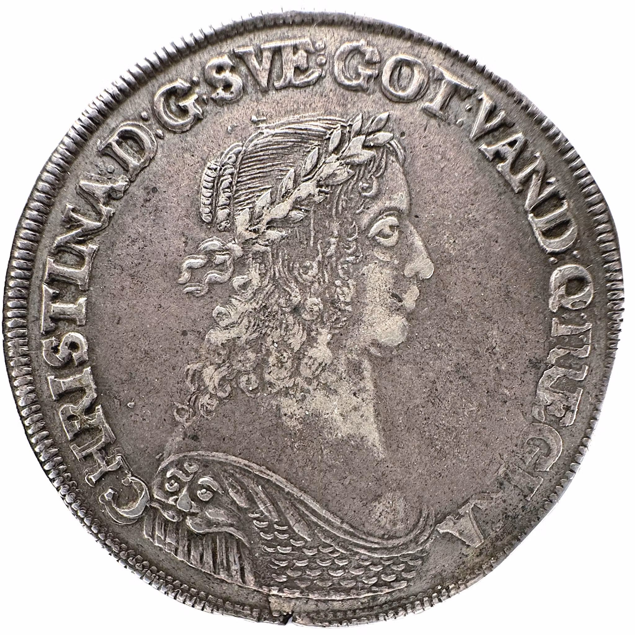 Kristina - 4 Mark 1647 - Toppexemplar för typen - Skarp med lyster