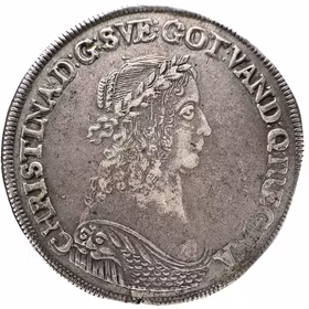 Kristina - 4 Mark 1647 - Toppexemplar för typen - Skarp med lyster