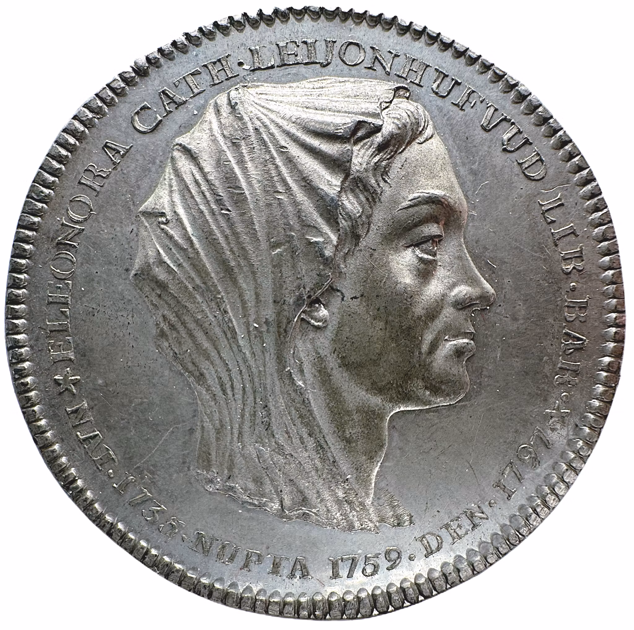 Eleonora Catharina Silfverstolpe, född Leijonhuvud (1735-1797) - Sällsynt minnesmedalj av Carl Enhörning 1805