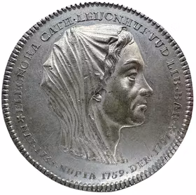 Eleonora Catharina Silfverstolpe, född Leijonhuvud (1735-1797) - Sällsynt minnesmedalj av Carl Enhörning 1805