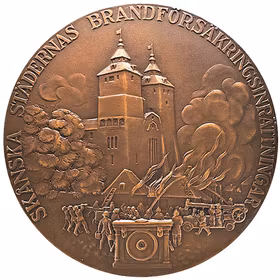 Skånska städernas brandförsäkringsinrättningar 1935 - en historiskt intressant medalj som vittnar om försäkringsväsendets framväxt i Sverige