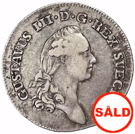 Gustav III, 1/3 Riksdaler 1783