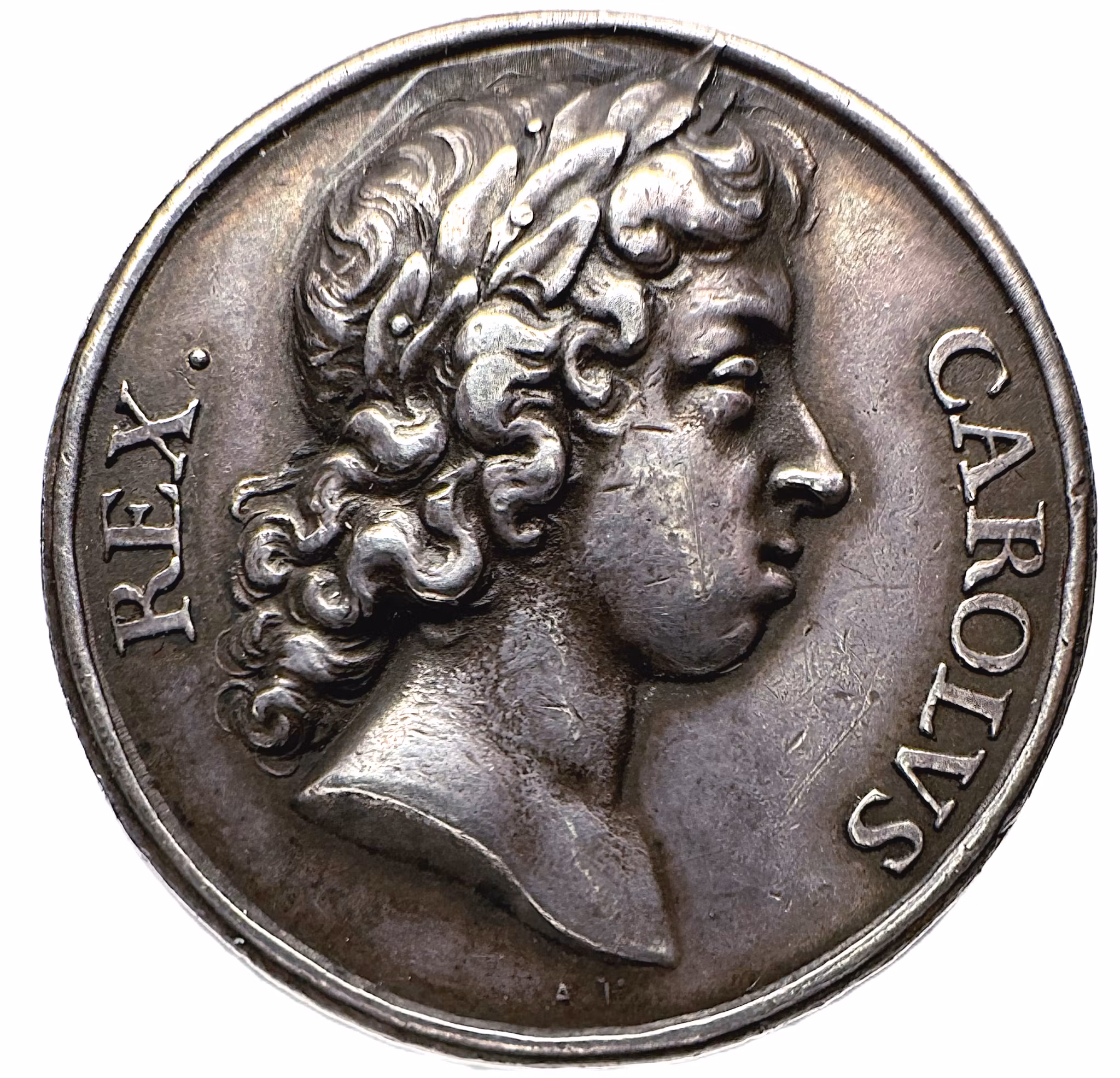 Karl XI:s kröning den 28  september 1675 av Arvid Karlsteen - Underbart porträtt i hög relief