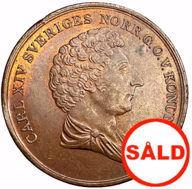 Karl XIV Johan 2 Skilling 1836 - Vackert exemplar