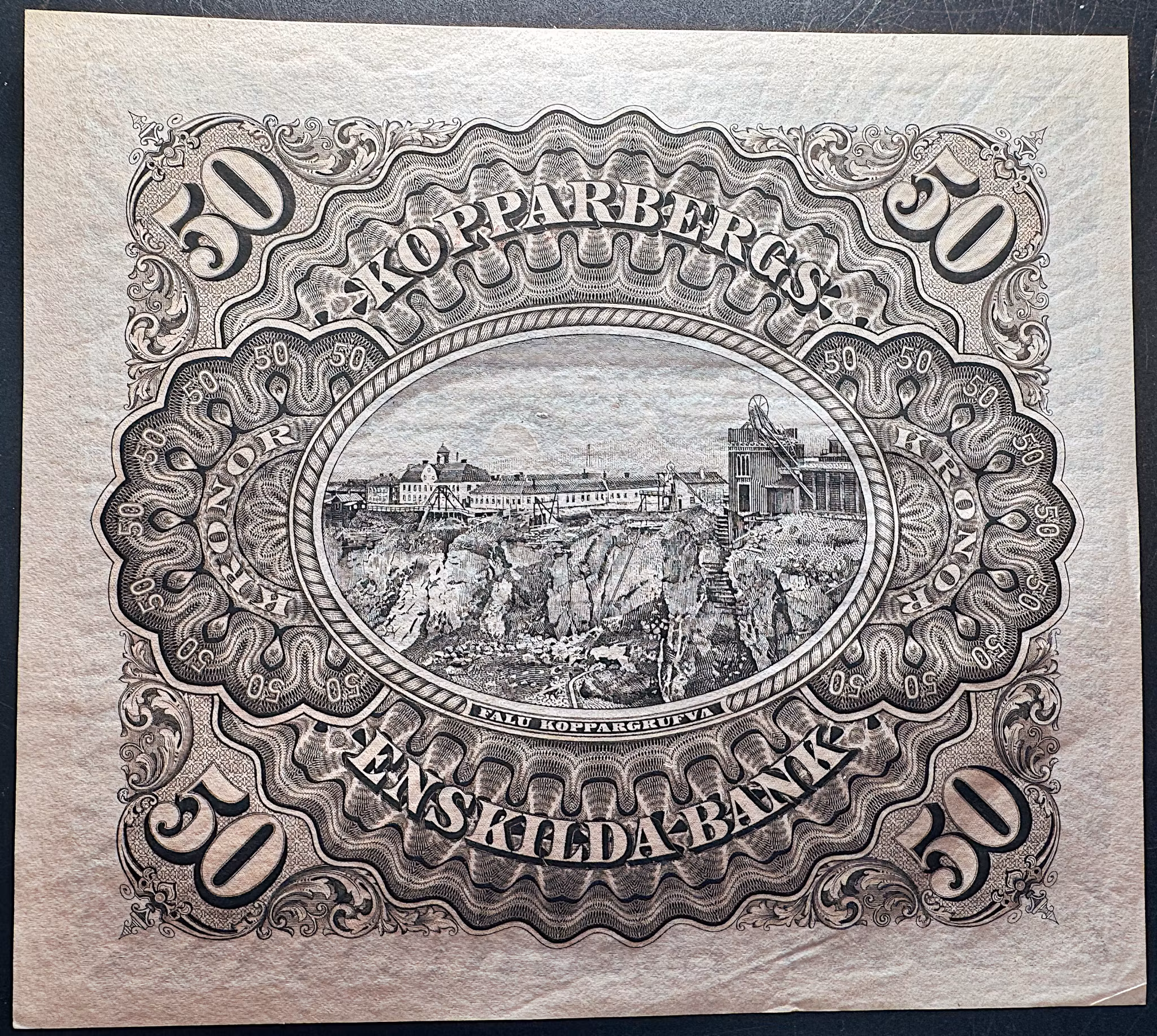 Kopparbergs Enskilda Bank - 50 kronor 1894 - Perfekt skick - Mycket sällsynt