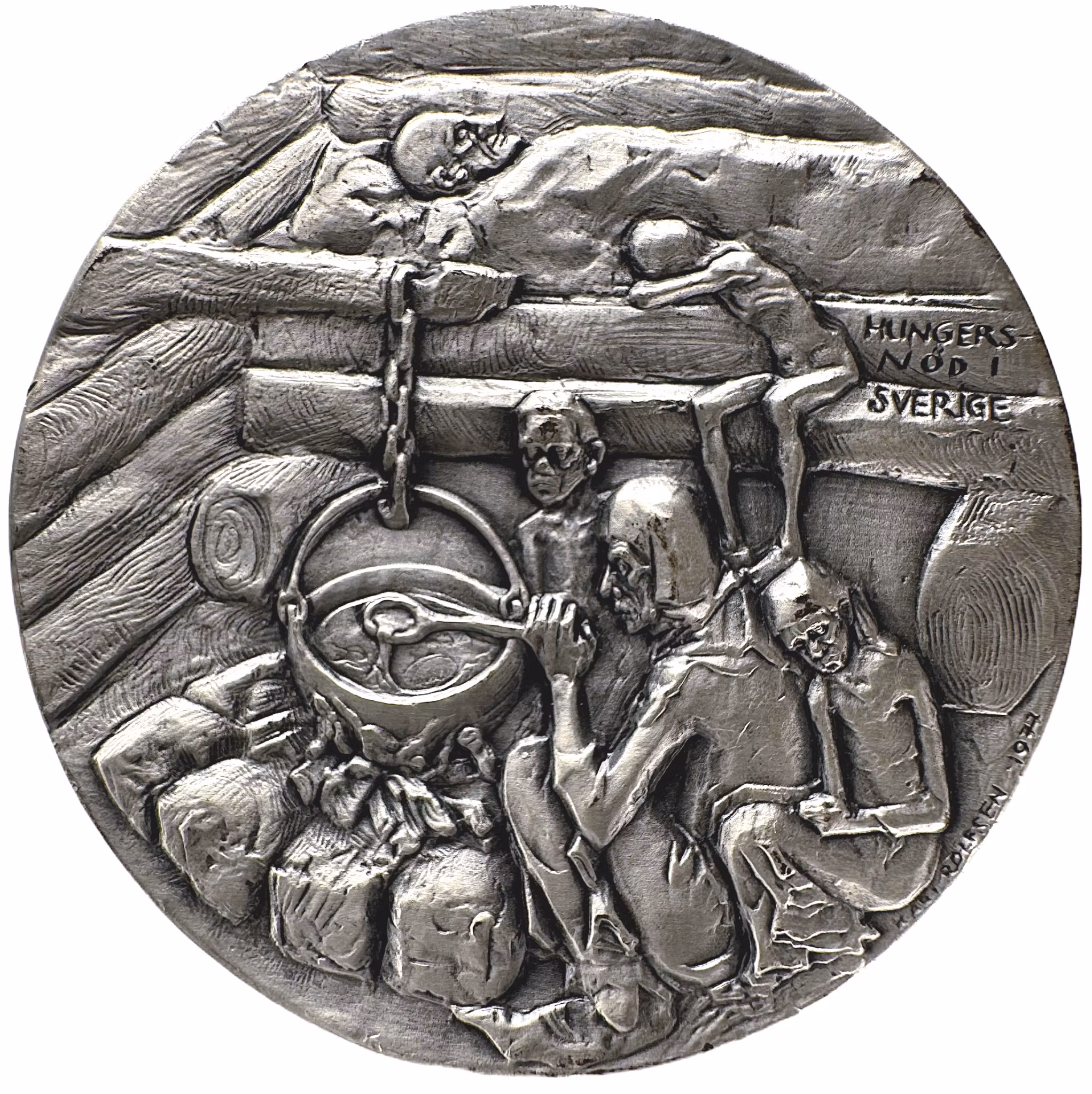 Kristoffer av Bayern 1441-1448 av Kari Rolfsen 1977 - Historiskt intressant och vacker silvermedalj