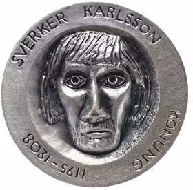 Sverker Karlsson 1195/96-1208 av Erik Höglund 1976 - Historiskt intressant silvermedalj