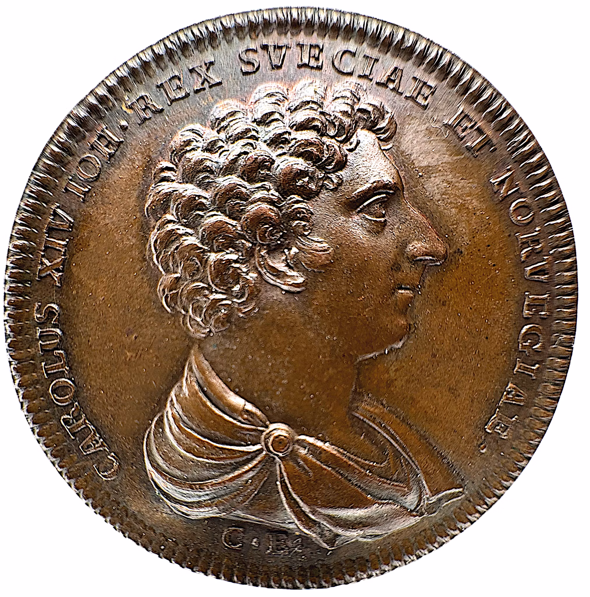 Karl XIV Johans trontillträde 1818 av Carl Enhörning - Napoleons general blir svensk kung - Vackert exemplar