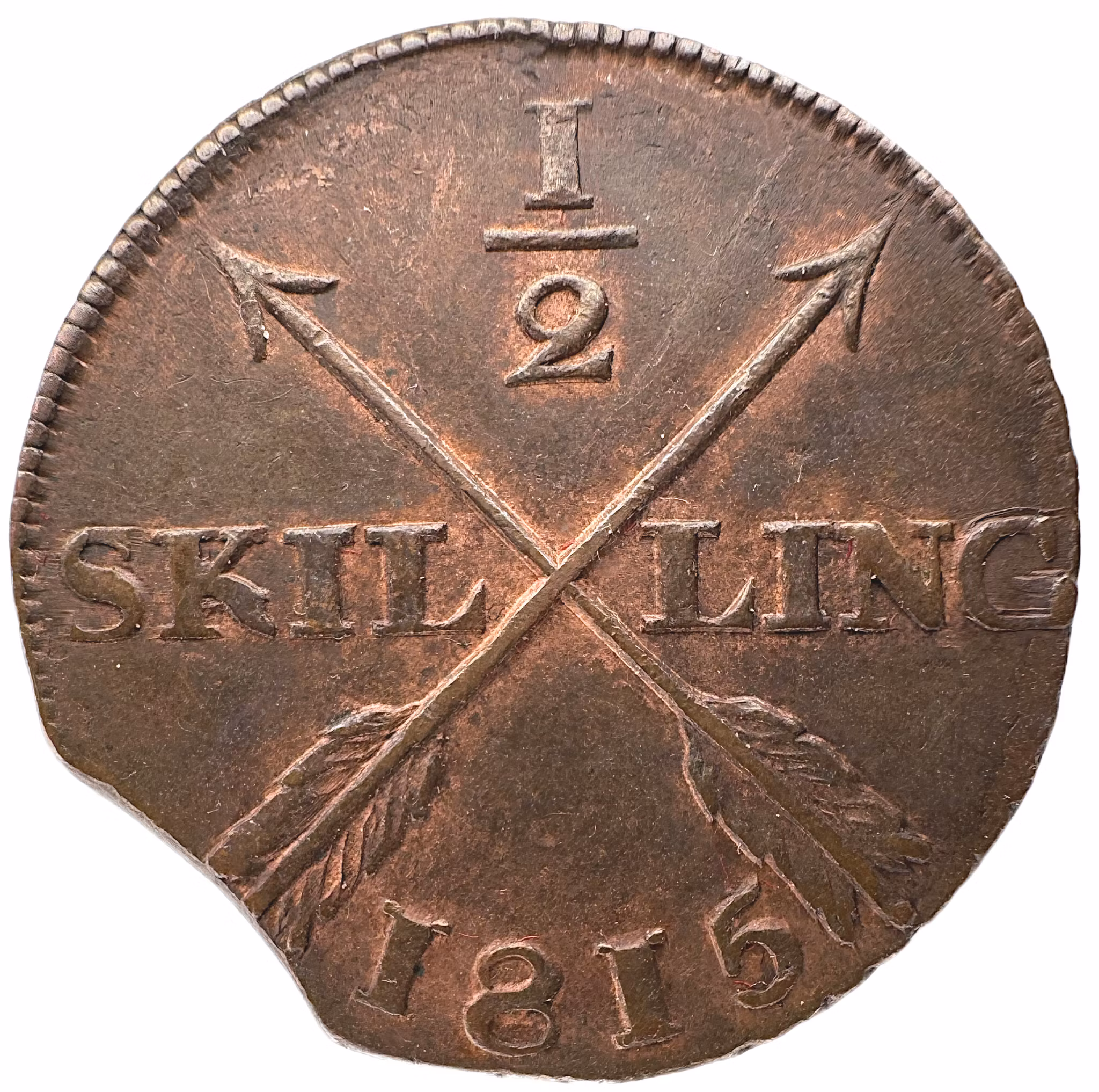 Karl XIII - 1/2 Skilling 1815 - Tilltalande exemplar