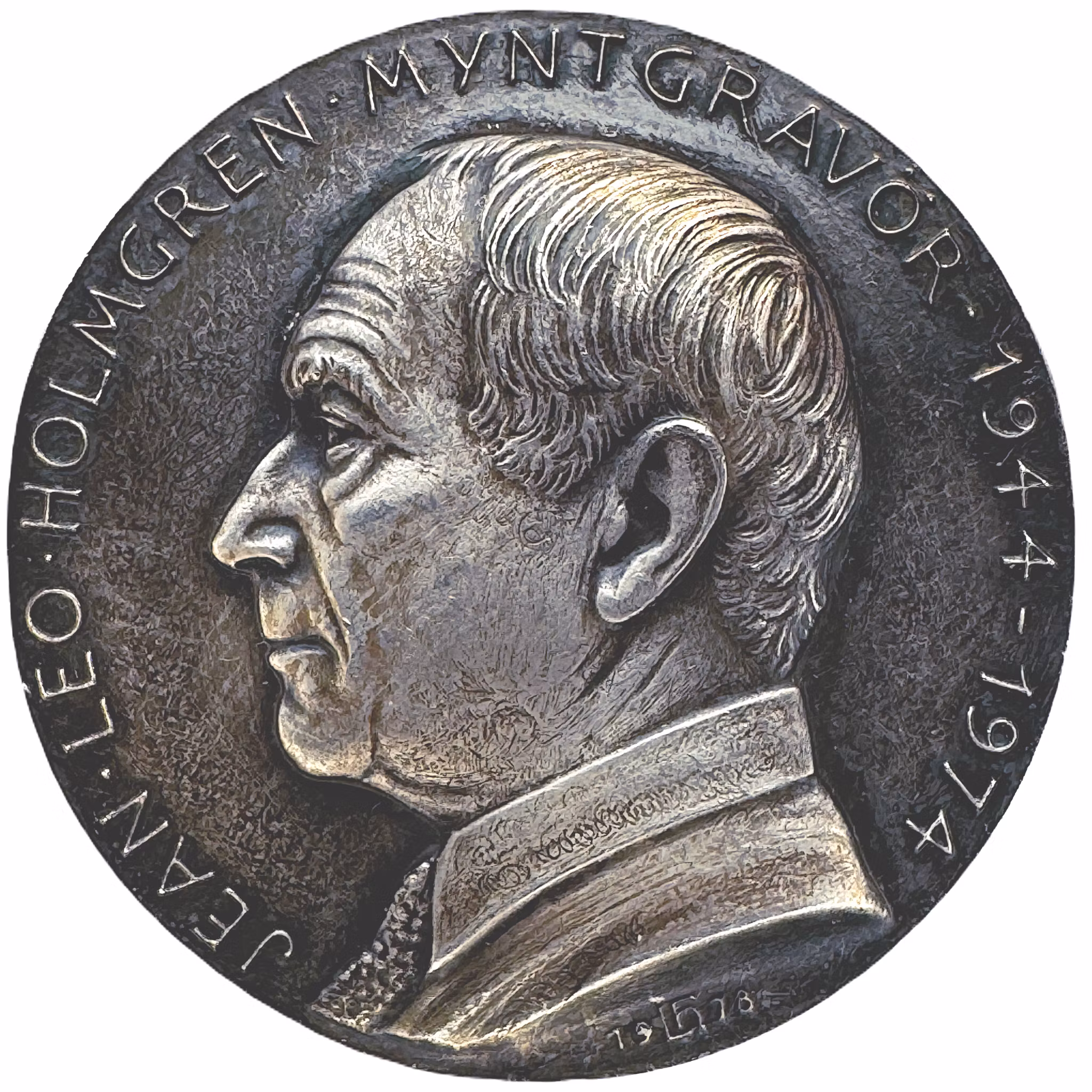 Léo Holmgren - Mynt och medaljgravör - Självporträtt