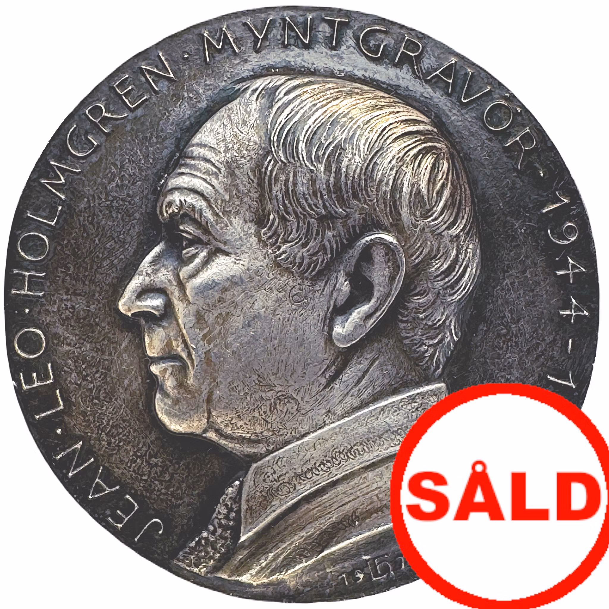 Léo Holmgren - Mynt och medaljgravör - Självporträtt