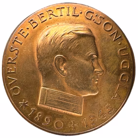 Bertil G:son Uggla (1890–1945) - Stor bronsmedalj av Leo Holmgren - Sällsynt