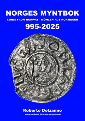 Norges Myntbok 995–2025 är inbunden i A4-format och tryckt i fullfärg, med cirka 550 sidor