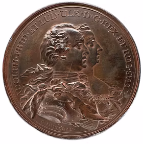 Konungaparet och kronprins Gustavs besök i Falu koppargruva den 21 juni 1755 av Carl Johan Wikman - Tidigare okänd och opublicerad - Extremt sällsynt - RRR