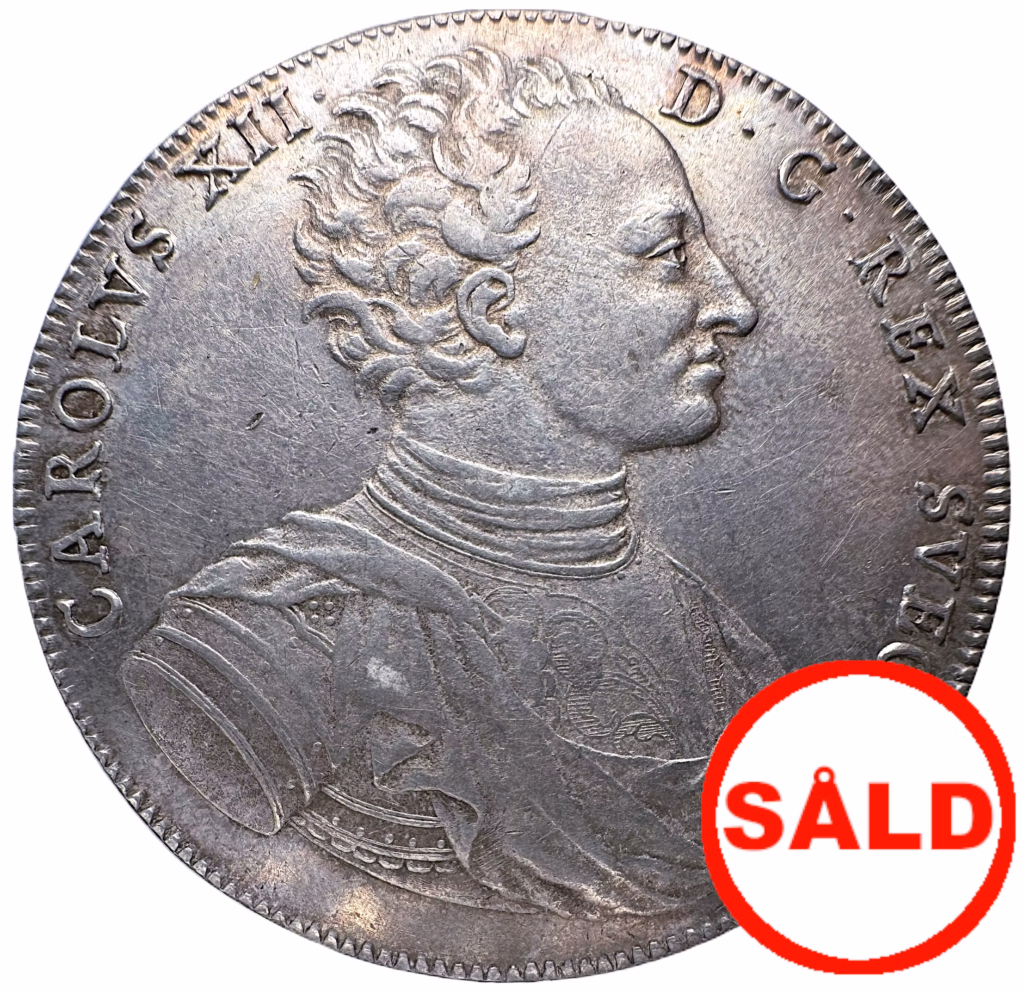 Karl XII - Riksdaler 1718 av Hedlinger - Attraktiv ettårstypmynt