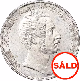 Oskar I - 1 Riksdaler Specie 1844 - Det första årtalet i vacker kvalitet - Reformkungen som formades av två världar