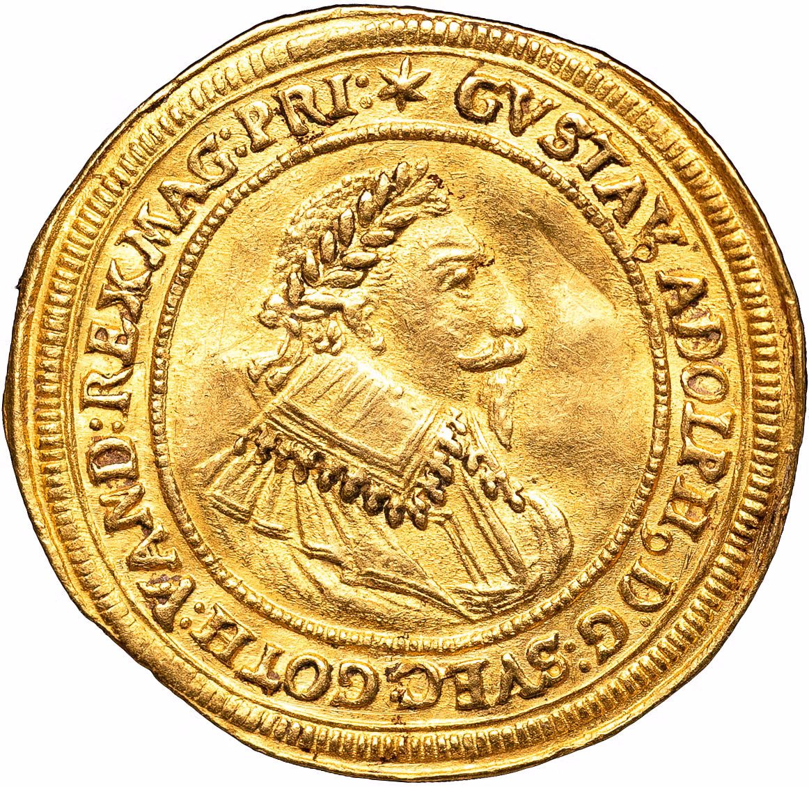 Gustav II Adolf - Nürnberg - Vacker gulddukat 1632