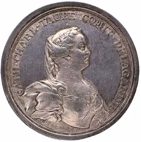 Catharina Charlotta De la Gardie född Taube (1723-1763) av Daniel Fehrman 1761 - Sällsynt