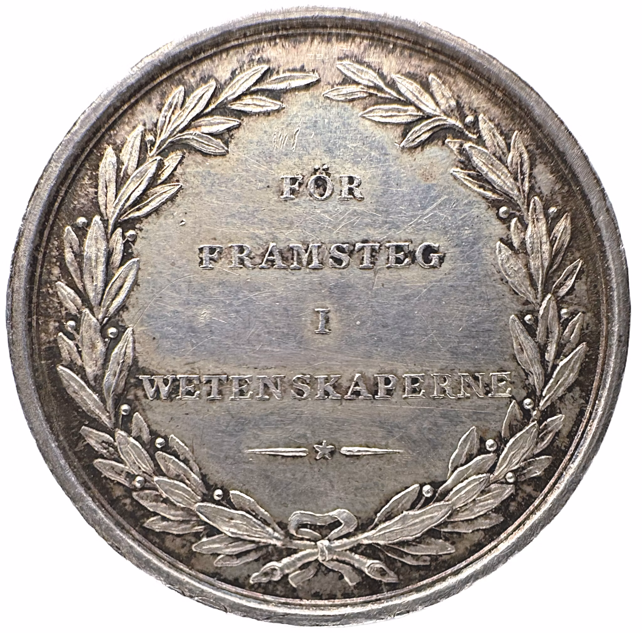 Kungliga krigsakademien på Carlberg - Belöningsmedalj utdelad till N. G. A. Sparre 1851 för framsteg i vetenskaperna - Mycket sällsynt