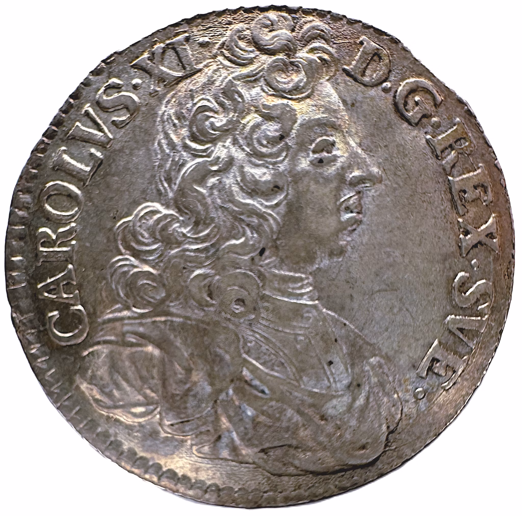 Karl XI - 2 Mark 1693 - Ett underbart exemplar med full blåskimrande originallyster