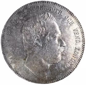 Karl XV - 4 Riksdaler riksmynt 1869 - Vackert exemplar med skärpa