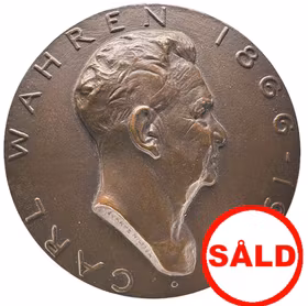 Carl Wahren (1866-1936) - Stor pampig bronsmedalj av Svante Nilsson