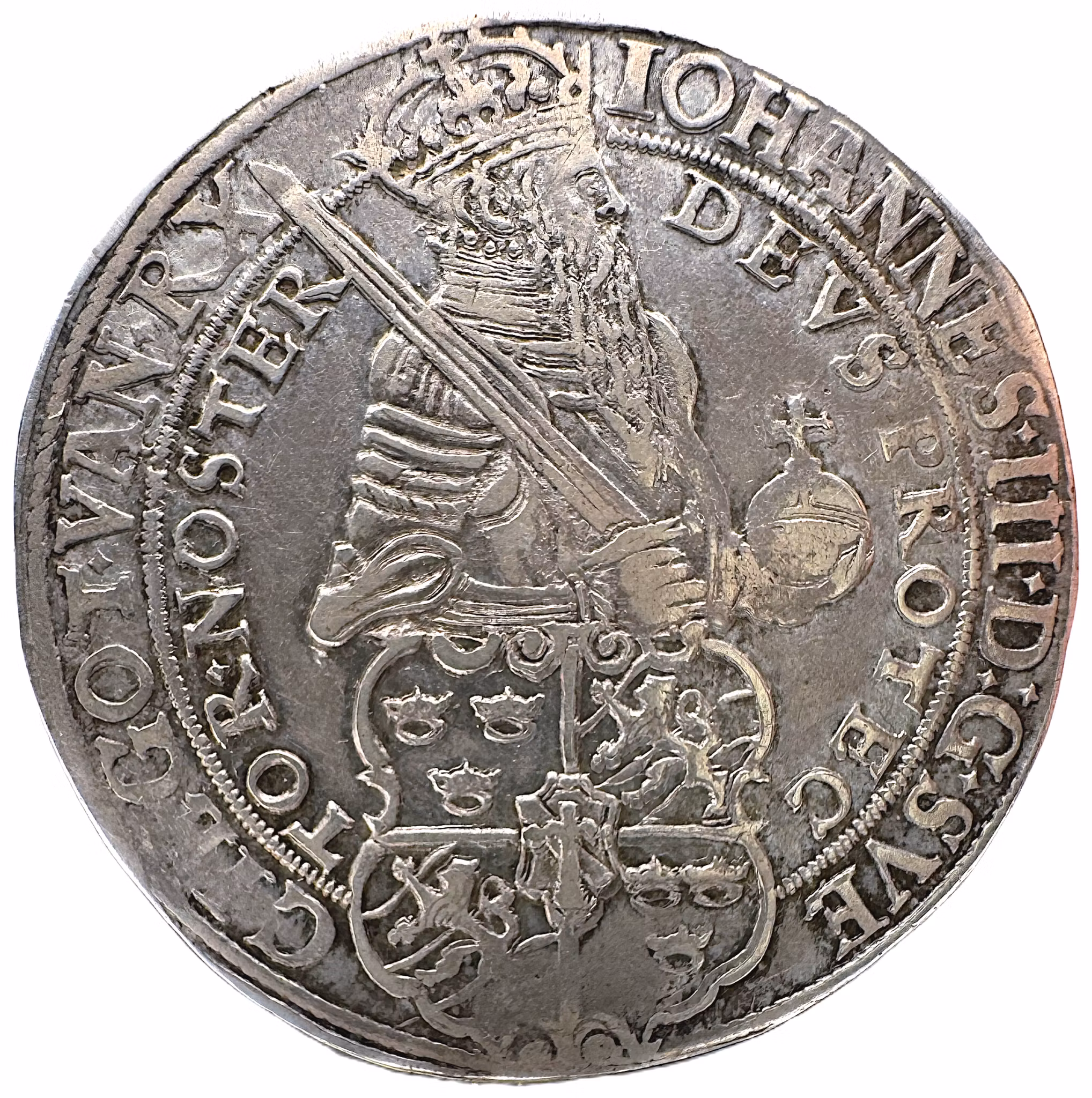 Johan III - Daler 1578 - Härligt skarpt exemplar med fina fält