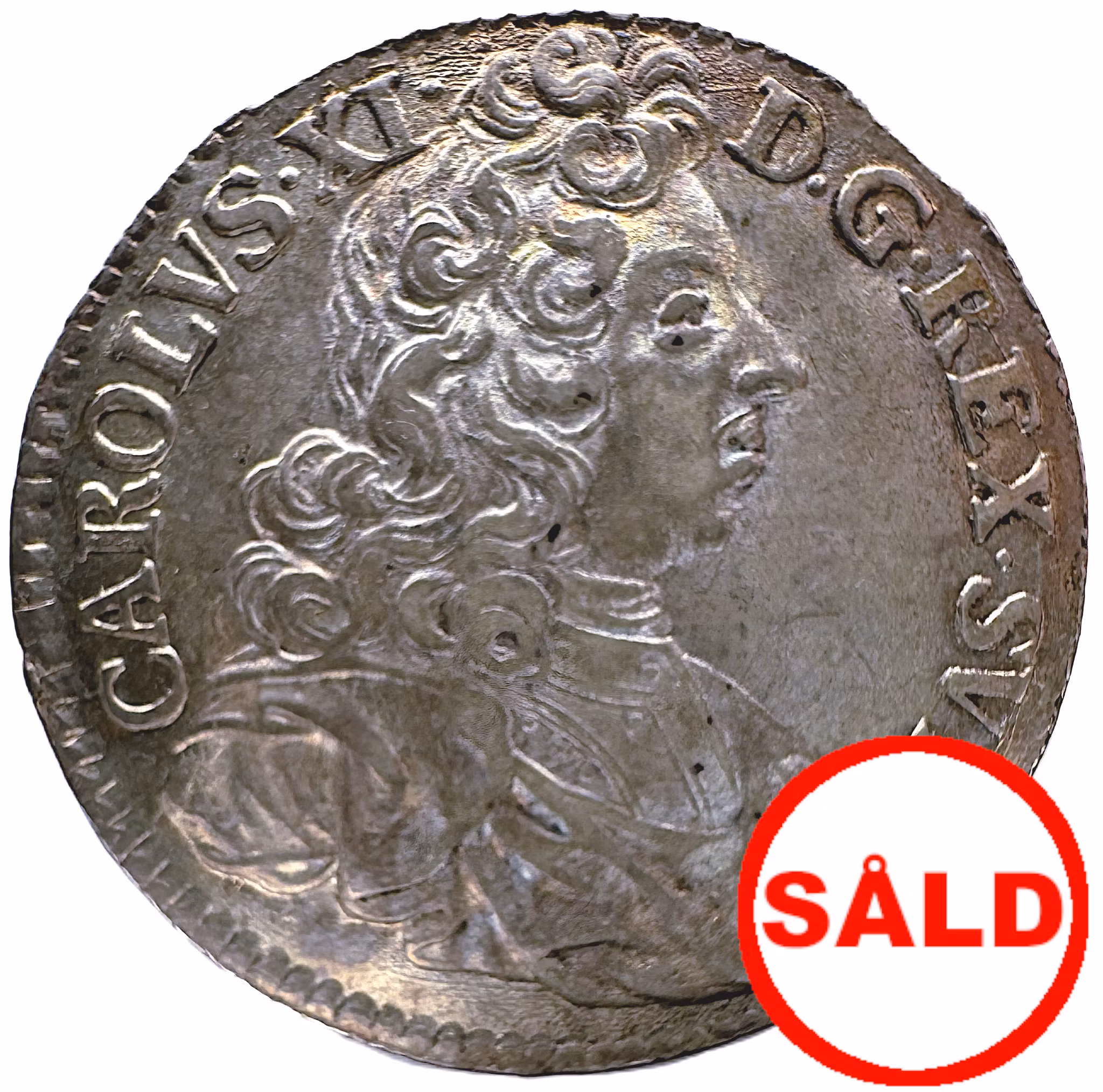 Karl XI - 2 Mark 1693 - Ett underbart exemplar med full blåskimrande originallyster