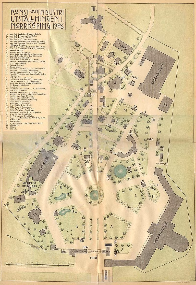Oskar II - Konst och industriutställningen i Norrköping 1906 av Adolf Lindberg