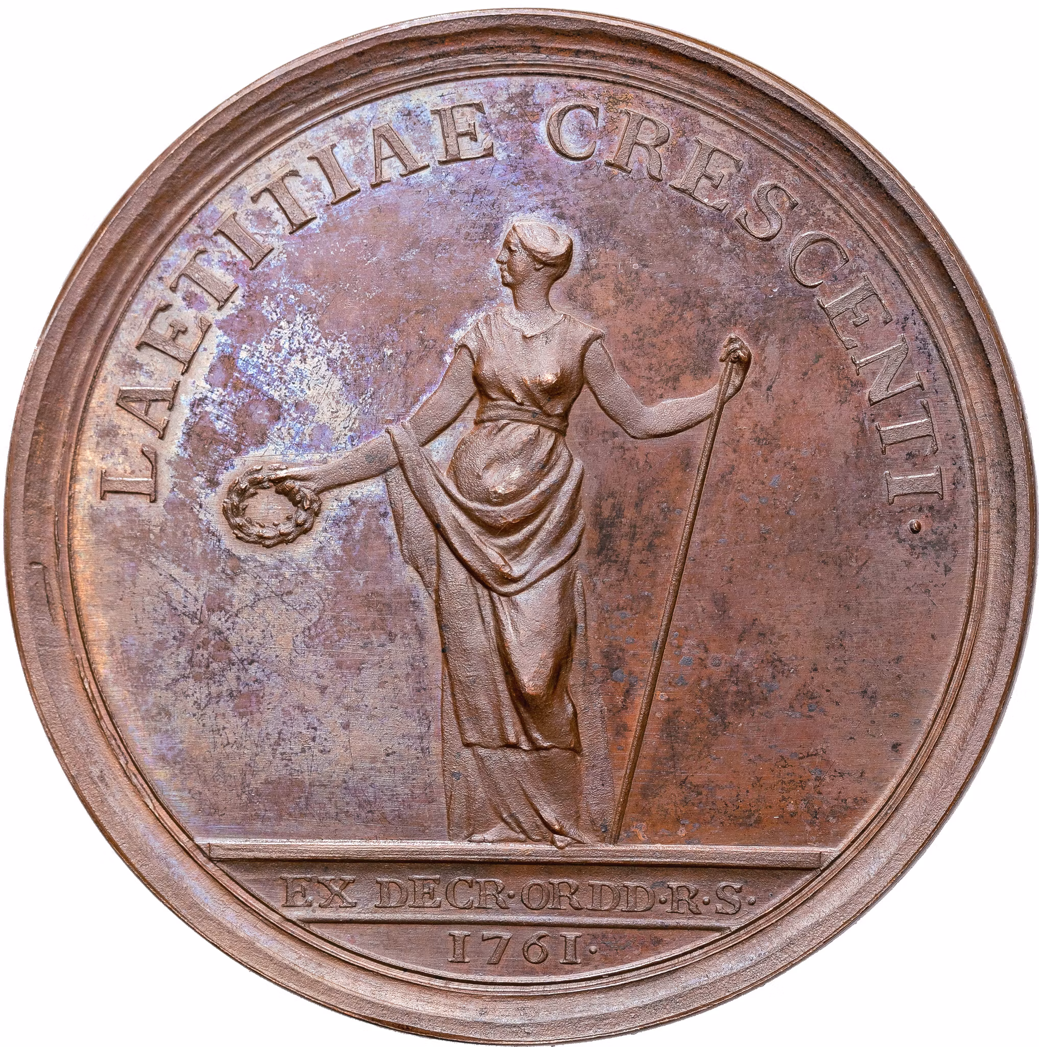 Kronprins Gustav (III) 16 år den 24 januari 1761 - Graverad av Daniel Fehrman - Ett ocirkulerat toppexemplar