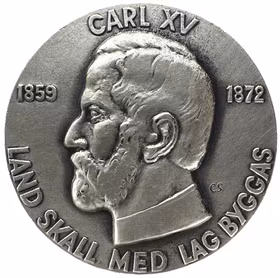 Karl XV - silvermedalj - industrialisering, framväxande infrastruktur och modernisering
