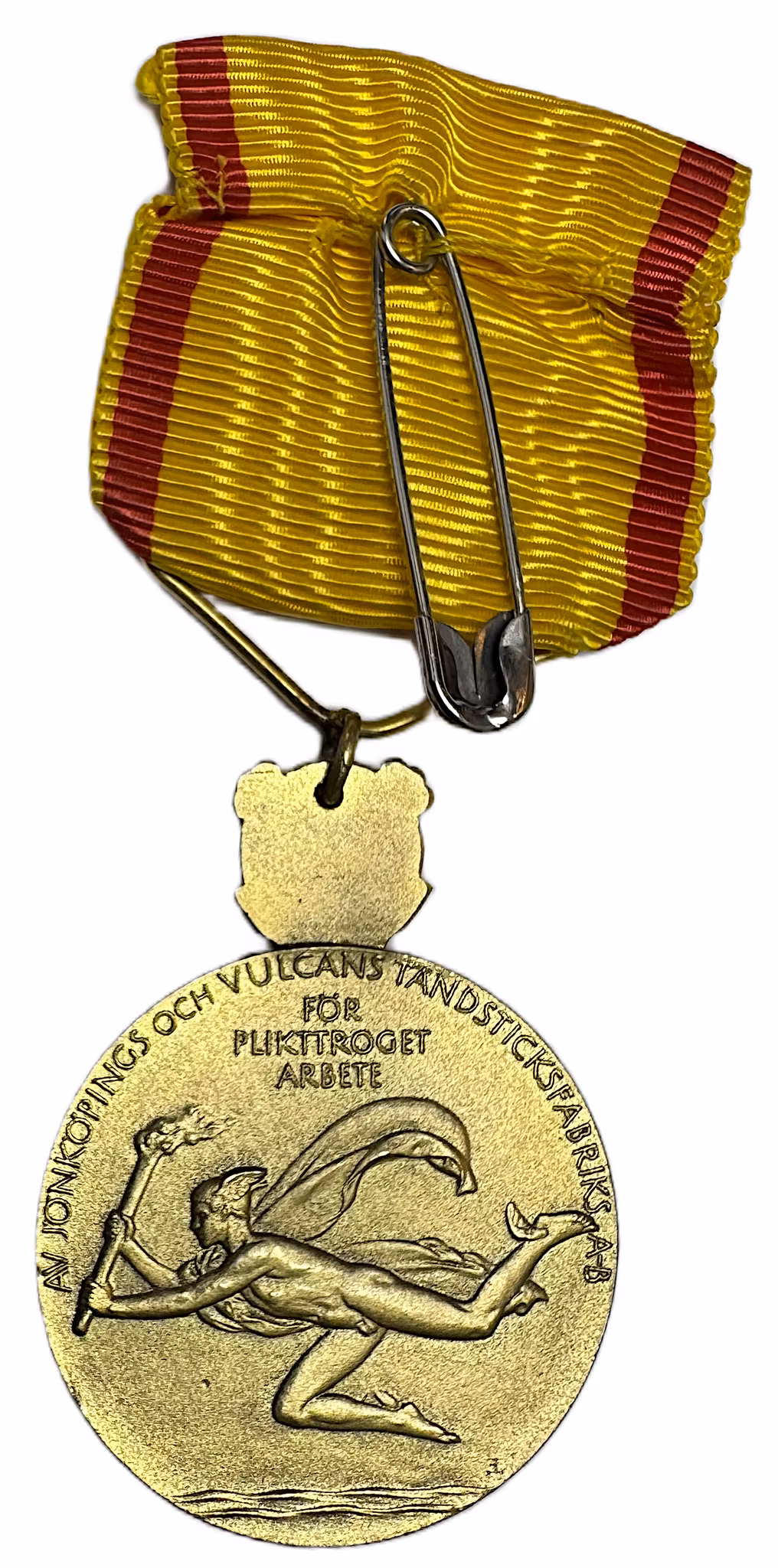 Jönköpings tändsticksfabrik med bröderna Lundström - Belöningsmedalj utdelad för plikttroget arbete 1948