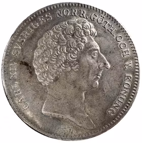 Karl XIV Johan - 1/2 Riksdaler specie 1833 - Tilltalande exemplar